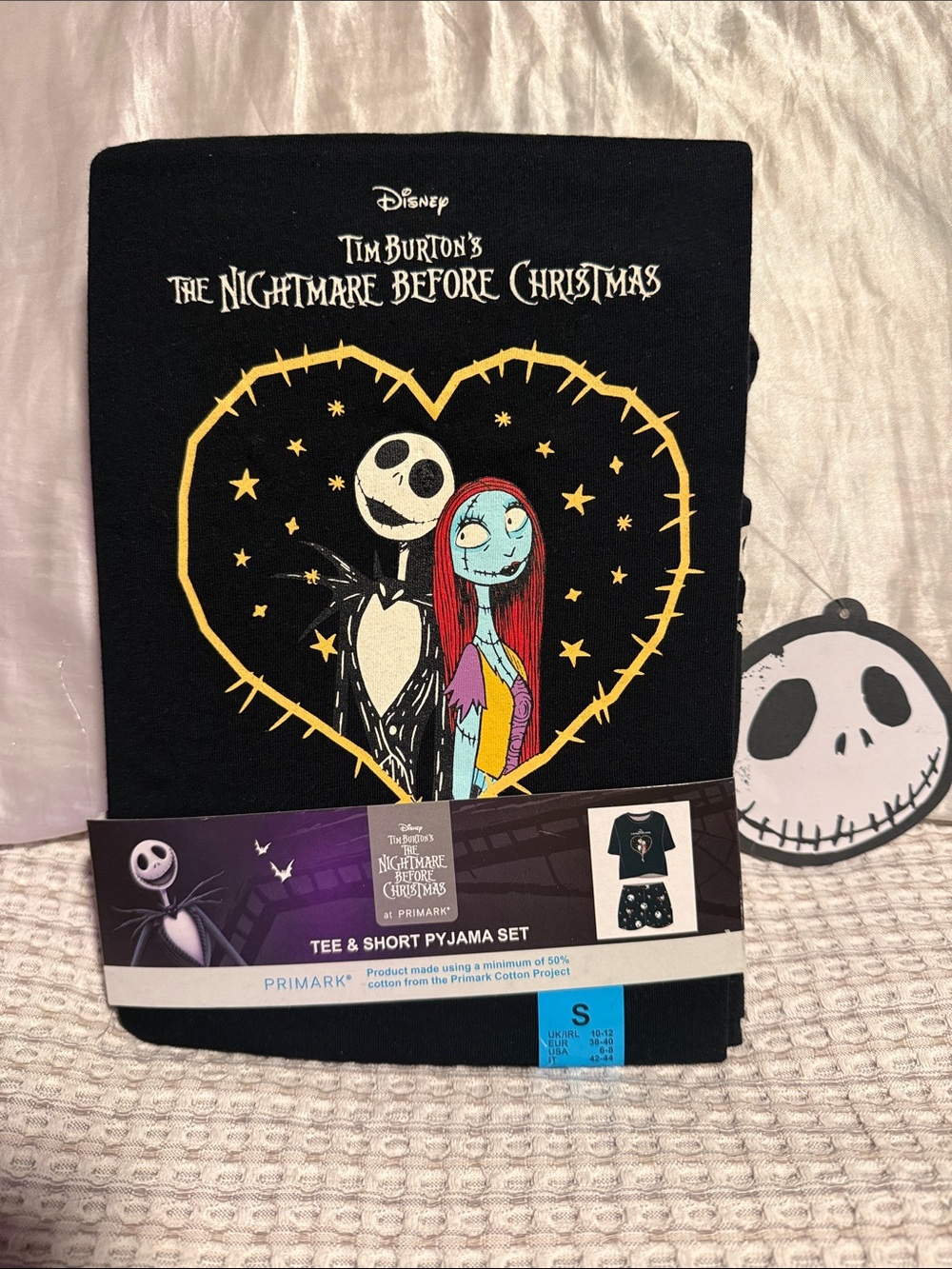 Disney The Nightmare Before Christmas Black Tee & Short Pajama Set